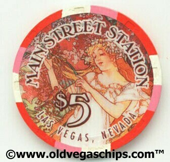 Main Street Station Victorian Ladies $5 Casino Chip