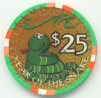Mandalay Bay Chinese New Year of the Snake $25 Casino Chip