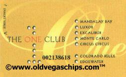 Mandalay Bay Properties #1 Slot Club Card 