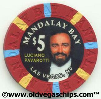 Mandalay Bay Luciano Pavarotti $5 Casino Chip