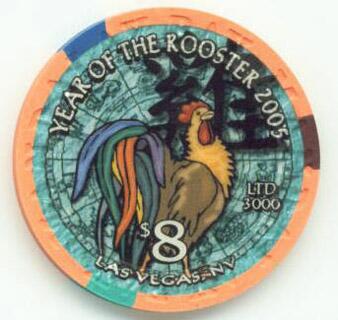 Las Vegas Mandalay Bay Chinese New Year Rooster $8 Casino Chip