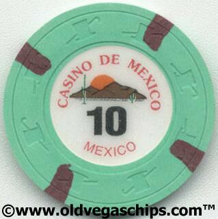 Casino De Mexico Paul-Son Clay $10 Poker Chips