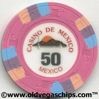 Casino De Mexico Paul-Son Clay $50 Poker Chips