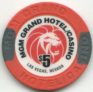 Las Vegas MGM Grand $5 Casino Chip