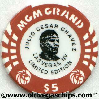 Las Vegas MGM Grand Julio Cesar Chavez $5 Casino Chip