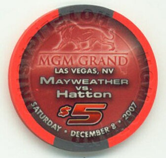 MGM Grand Mayweather Vs. Hatton 2007 $5 Casino Chip