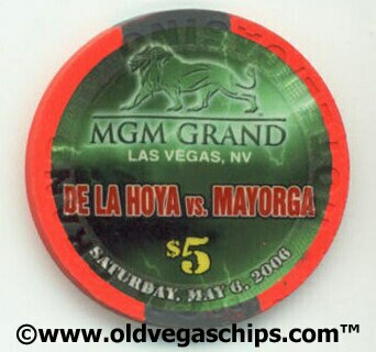MGM Grand De La Hoya VS. Mayorga $5 Casino Chip