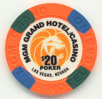 Las Vegas MGM Grand Poker Room $20 Chip