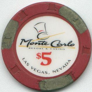 Las Vegas Monte Carlo $5 Casino Chip
