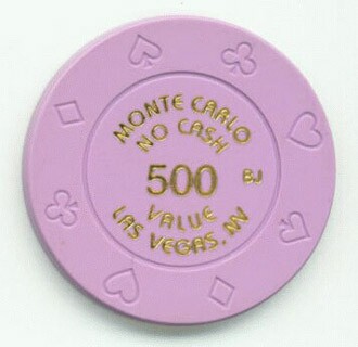 Monte Carlo No Cash Value $500 Poker Tournament Casino Chip
