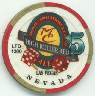 Monte Carlo High Roller Red $5 Casino Chip
