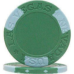Las Vegas Style Green Poker Chip