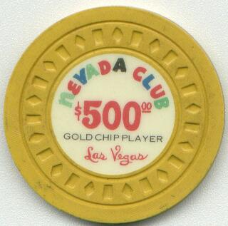 Nevada Club Gold Chip Player $500 Casino Chip