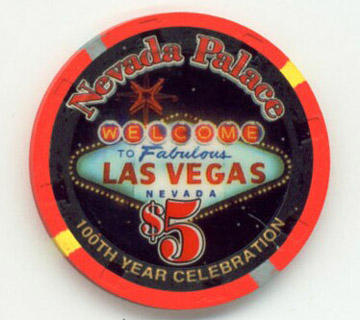 Nevada Palace Las Vegas Centennial $5 Casino Chip