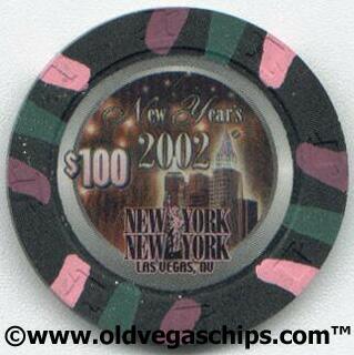 New York New York New Year 2002 $100 Casino Chip