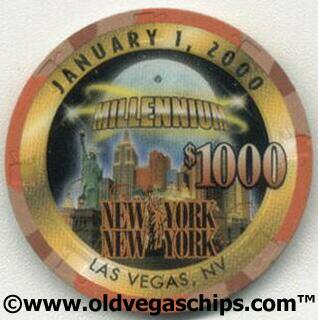 New York New York Millennium $1,000 Casino Chip
