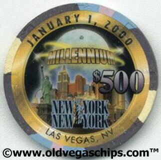 New York New York Millennium $500 Casino Chip