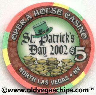 Opera House St. Patrick's Day 2002 $5 Casino Chip 