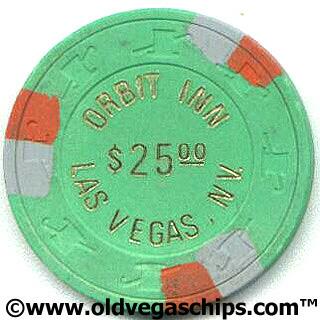 Las Vegas Orbit Inn $25 Casino Chip
