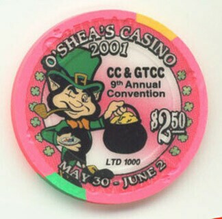 O'Shea's CC&GTCC Convention 2001 $2.50 Casino Chip