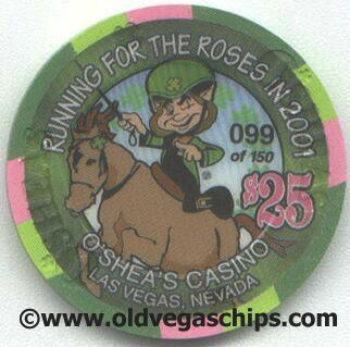 O'Shea's Casino Kentucky Derby 2001 $25 Casino Chip