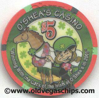 O'Shea's Casino Kentucky Derby 2001 $5 Casino Chip