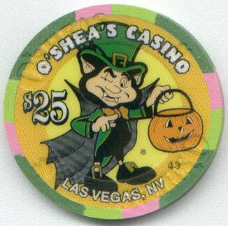 O'Shea's Casino Halloween 2000 $25 Casino Chip 