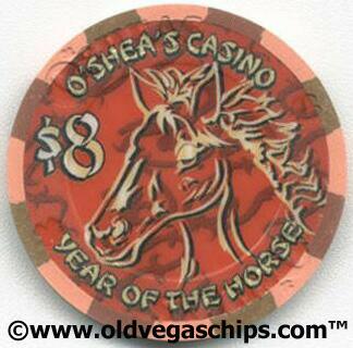 O'Shea's Casino Chinese New Year Horse 2002 $8 Casino Chip