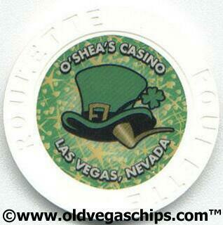 O'Shea's Casino Hat & Pipe White Roulette Casino Chip