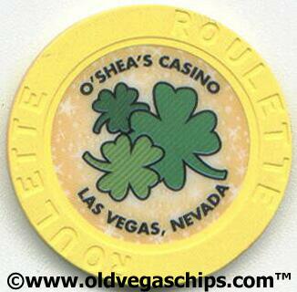 O'Shea's Casino 4 Leaf Clovers Yellow Roulette Casino Chip