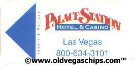 Las Vegas Palace Station Hotel Room Key