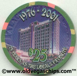 Palace Station 25th Anniversary $25 Casino Chip 