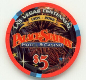 Palace Station Las Vegas Centennial $5 Chip