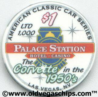 Palace Station 1953 Corvette Roadster $1 Casino Chip