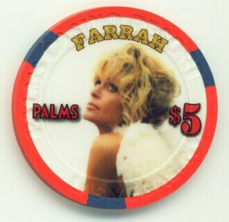Las Vegas Palms Hotel Farrah Fawcett 2009 $5 Casino Chip
