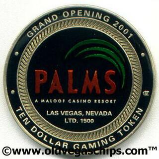 Palms Hotel Grand Opening $10 Hand Painted Token