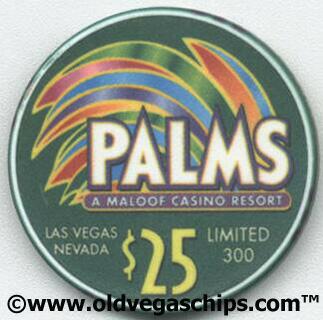 Las Vegas Palms Casino Pink 2002 $25 Casino Chip 