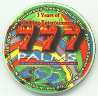 Las Vegas Palms Hotel 3rd Anniversary $25 Casino Chip