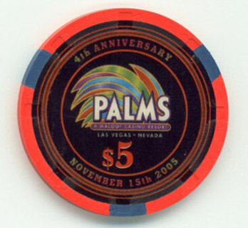 Las Vegas Palms Hotel Playboy Bunny 2004 $5 Casino Chip