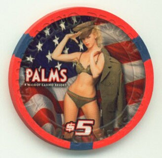 Palms Hotel 4th of July 2010 $5 Casino Chip