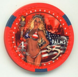Palms Hotel 4th of July 2011 $5 Casino Chip