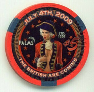 Palms Hotel 4th of July 2009 $5 Casino Chip