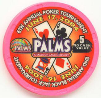 Palms BlackJack Poker Tournament 2004 5 Casino Chips 