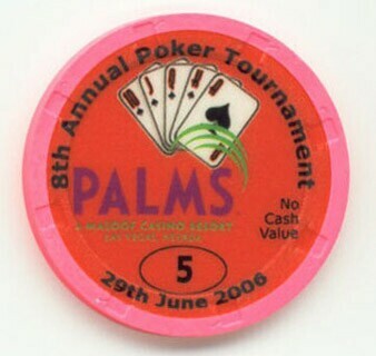 Las Vegas Palms Hotel Poker & Blackjack Tournament $5 Casino Chip