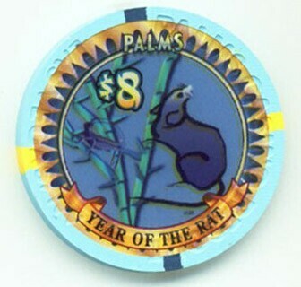Palms Hotel Year of the Rat 2008 $8 Casino Chip