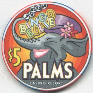Las Vegas Palms Hotel Bingo Ellie $5 Casino Chip
