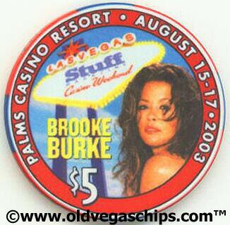 Las Vegas Palms Hotel Stuff Magazine 2003 Brooke Burke $5 Casino Chip