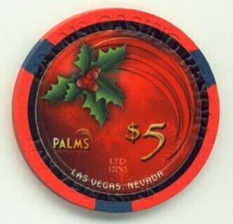 Palms Hotel Christmas 2010 $5 Casino Chip