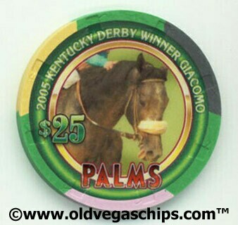 Palms Hotel 2005 Kentucky Derby Winner Giacomo $25 Casino Chip