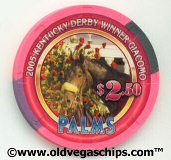 Palms Hotel 2005 Kentucky Derby Winner Giacomo $2.50 Casino Chip